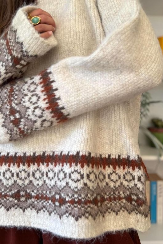 Moorland Fair Isle Knit Oatmeal